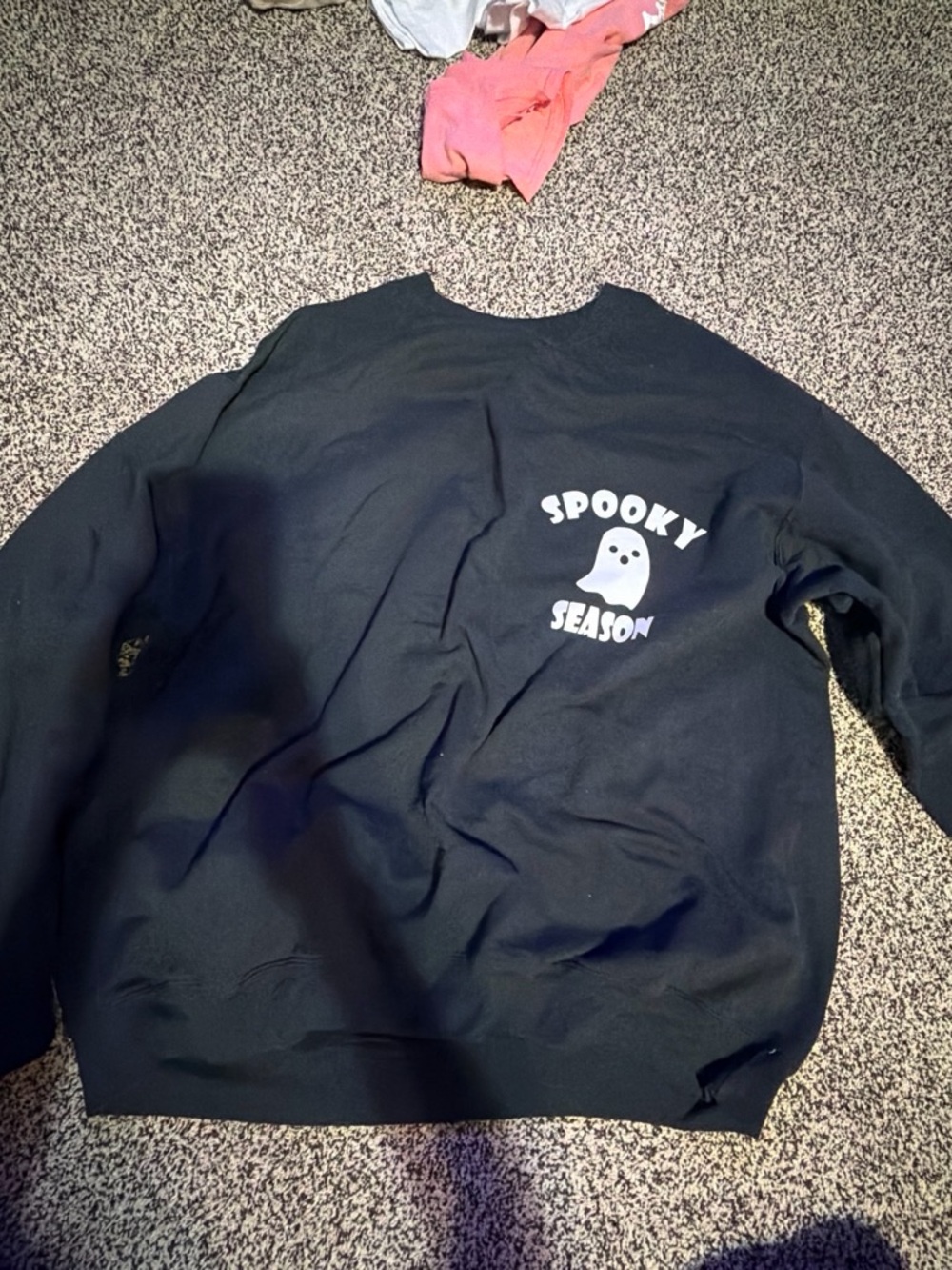 Black 'Spooky Season' Graphic Crewneck Sweatshirt